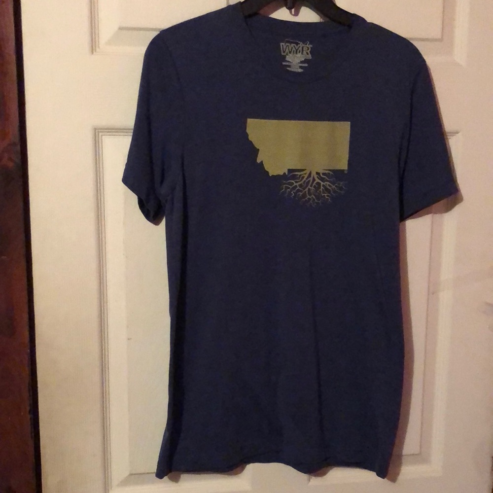 Wear Your Roots Montana Blue T-Shirt Mens Medium M
